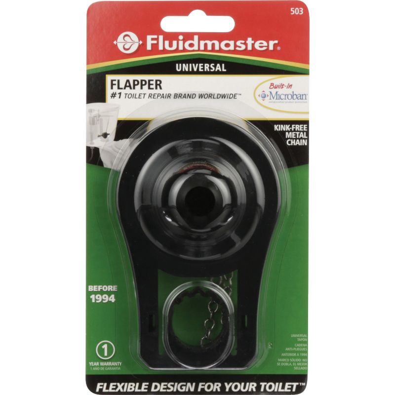 Fluidmaster Universal Flexible Frame Flapper Universal, Black