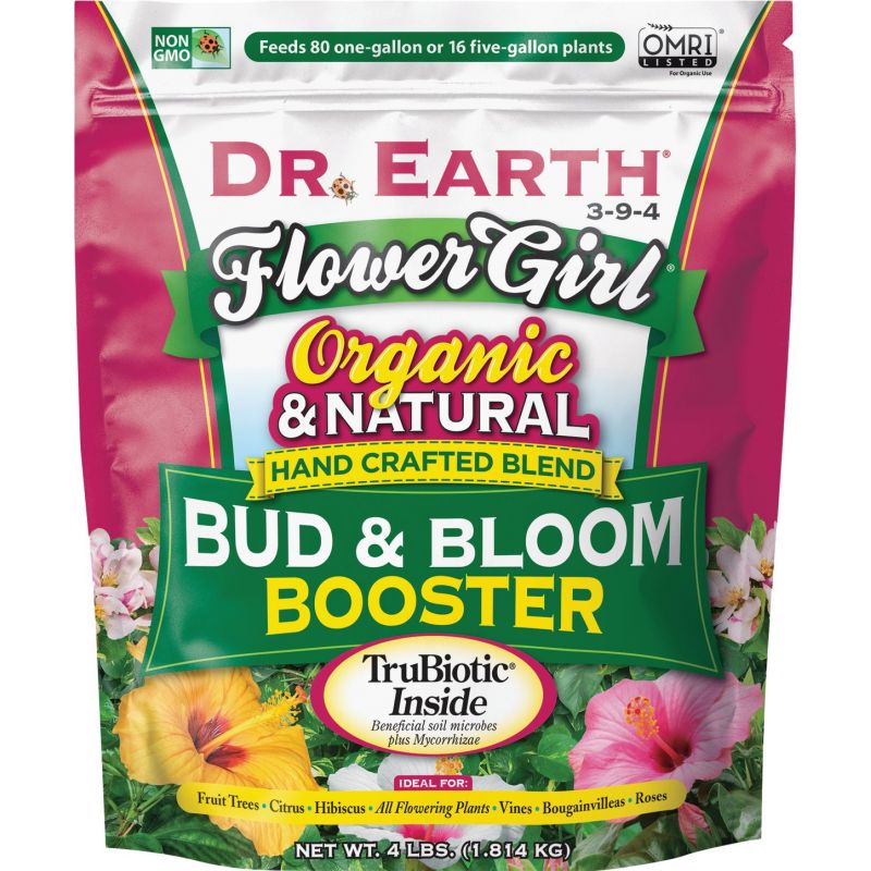 Dr. Earth Flower Girl Bud &amp; Bloom Organic Dry Plant Food 4 Lb.
