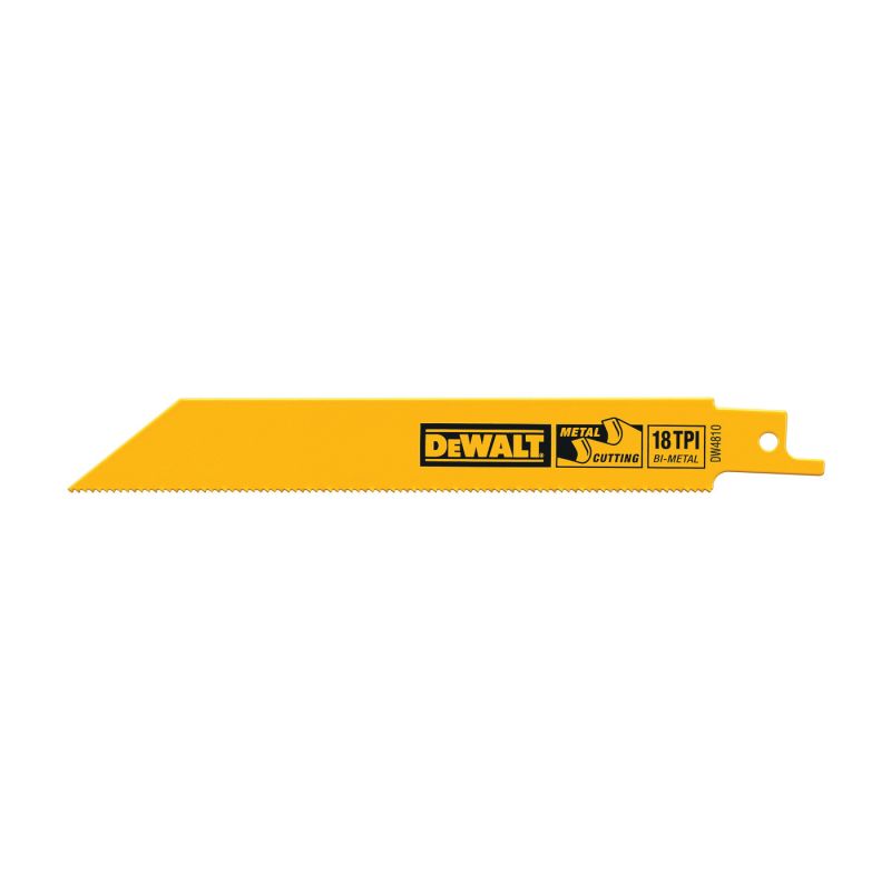 DeWALT DW4810 Reciprocating Saw Blade, 4 in L, 18 TPI Yellow
