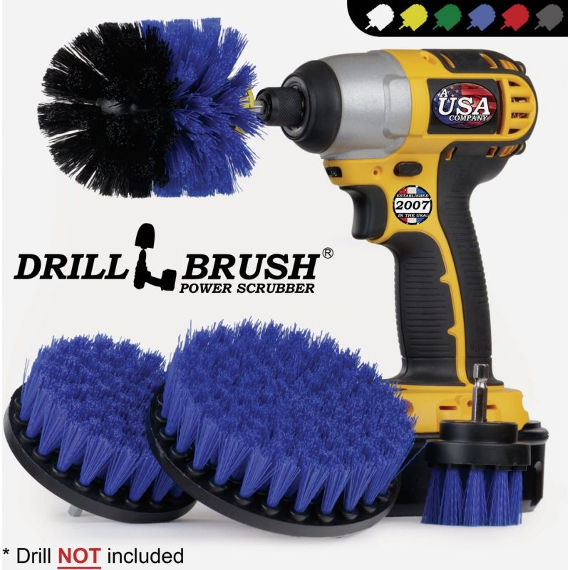 Drillbrush Pool & Marine Medium Blue Drill Brush Set