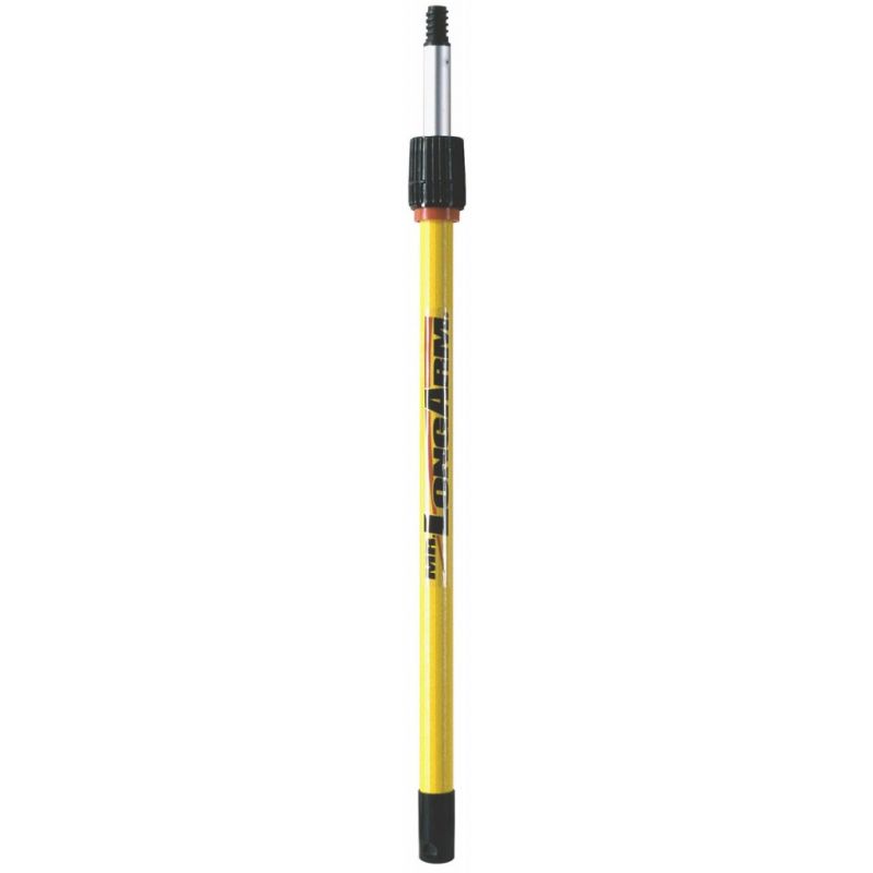 Mr. LongArm Pro-Pole 3216 Extension Pole, 1-1/16 in Dia, 8 to 15.3 ft L, Aluminum, Fiberglass Handle, Fluted Handle