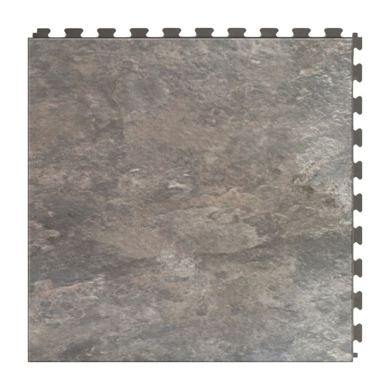 PERFECTION FLOOR TILE ITNS570AS50 Floor Tile, 20 in L Tile, 20 in W Tile, Granite Pattern, Atlantic Slate Atlantic Slate