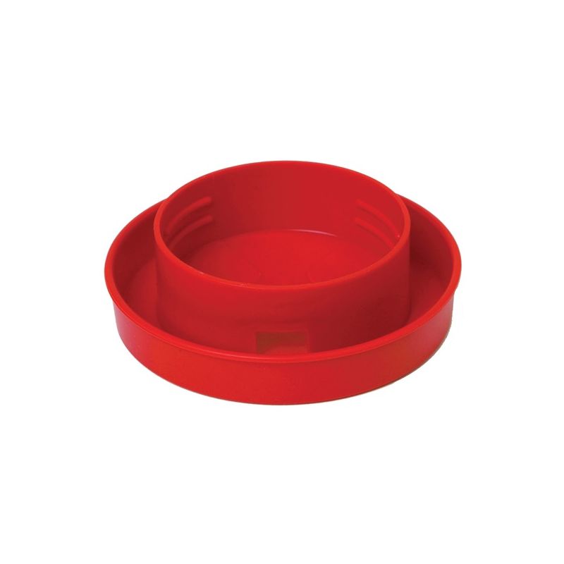 Little Giant 730 Poultry Waterer Base, 4 in Dia, 1-1/4 in H, 1 qt Capacity, Polystyrene, Red 1 Qt, Red (Pack of 24)