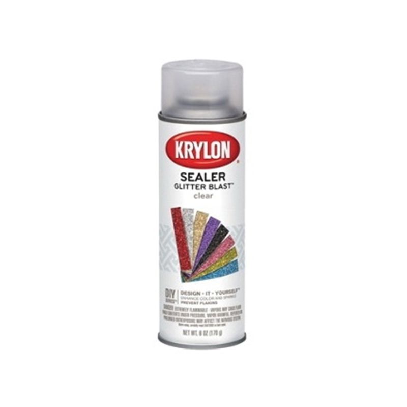 Krylon K03800000 Craft Spray Paint, Glitter, Clear, 6 oz, Can Clear