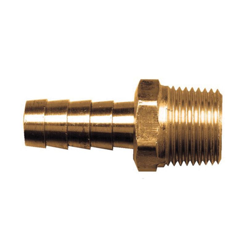 Fairview 125-4DP Pipe Coupler, 1/4 in, Hose Barb, 1/2 in, MPT, 1000 psi Pressure, Brass