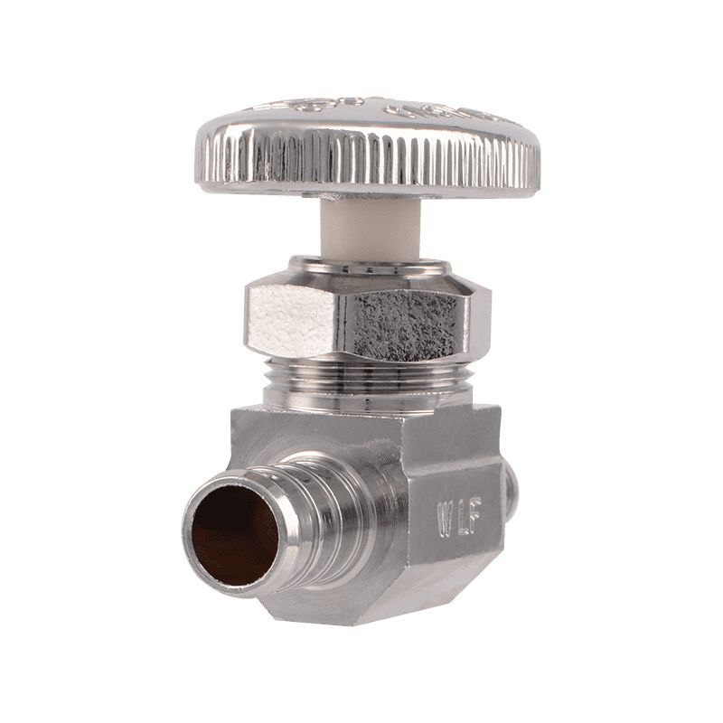 SharkBite COLORmaxx Series 23062LF Straight Stop Valve, 1/2 x 3/8 in Connection, Barb, 80 psi Pressure, Brass Body
