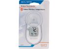 Acu-Rite Suction-Cup Window Indoor &amp; Outdoor Thermometer 2 In. W. X 3.05 In. H. X 1.5 In. D., White