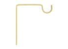 National Hardware N275-508 Long Utility Hook, 7-15/16 in L, 9 in H, Steel, Brushed Gold, Screw, Wall Mounting