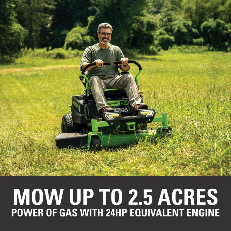 Greenworks 7411302 Lawn Mower, 32 hp, 0 Turning Radius