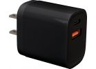 Blue Jet Fast Charge 18W USB Charger Black, 3
