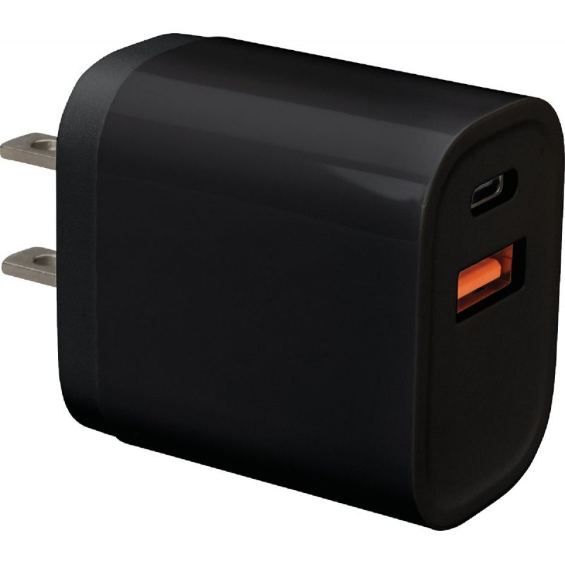 Blue Jet Fast Charge 18W USB Charger Black, 3