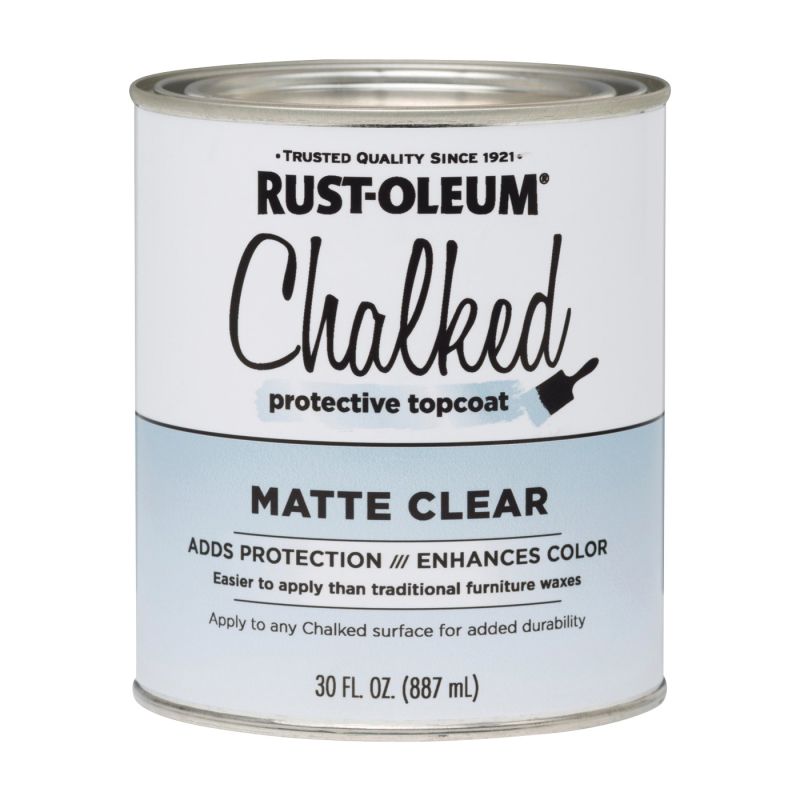 Rust-Oleum 287722 Chalk Paint, Matte, Clear, 30 oz Clear