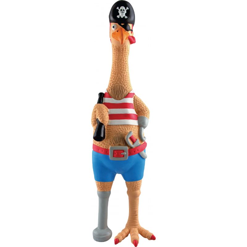 Westminster Pet Ruffin&#039; It Captain Jack Chicken Dog Toy Multi-Colored