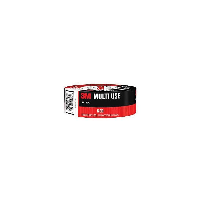 3M 3955-RD Duct Tape, 60 yd L, 1.88 in W, Red Red