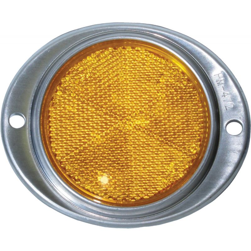 Peterson V472 Aluminum Oval Reflector 3 In. Dia., Amber