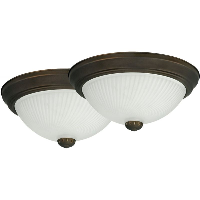 Home Impressions 11 In. Flush Mount Ceiling Light Fixture 2-Pack 11 In. W. X 4-3/4 In. H.