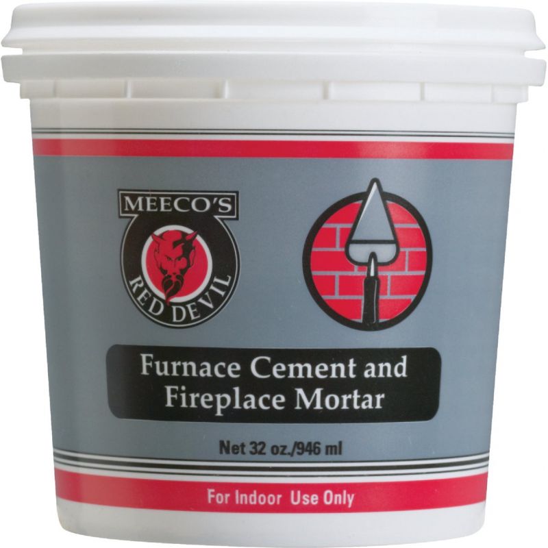 Meeco&#039;s Red Devil Furnace Cement &amp; Fireplace Mortar Gray, 1 Qt.