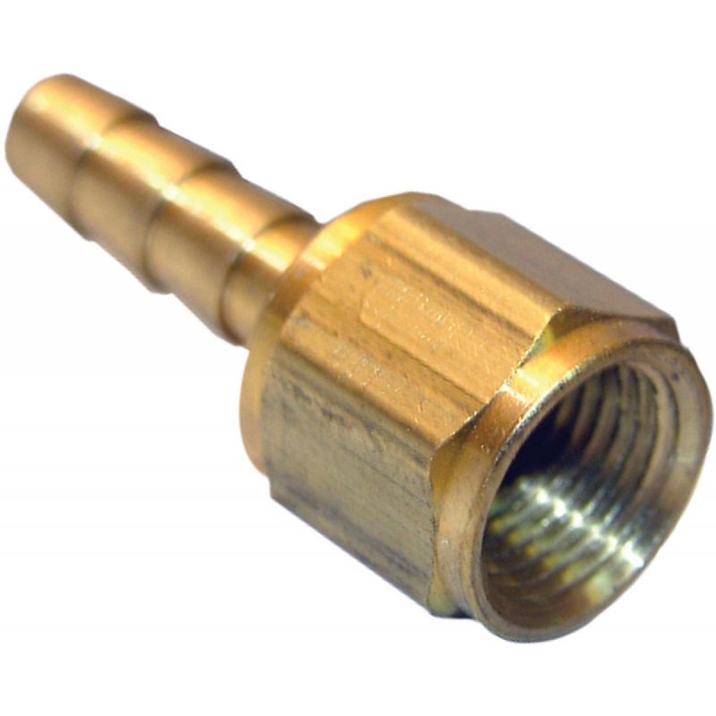 Lasco Brass Hose Barb X Female Pipe Thread Adapter 1/8&quot; FPT X 1/4&quot; Hose Barb