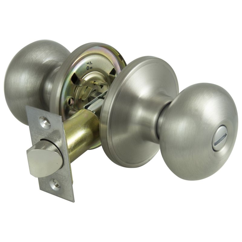 ProSource Privacy Lockset, Tubular Design, Satin Nickel