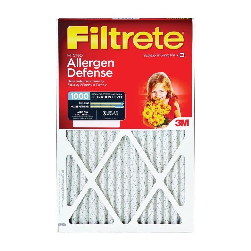 Filtrete 9802-2PK-HDW Air Filter, 20 in L, 20 in W, 11 MERV, 1000 um MPR (Pack of 3)