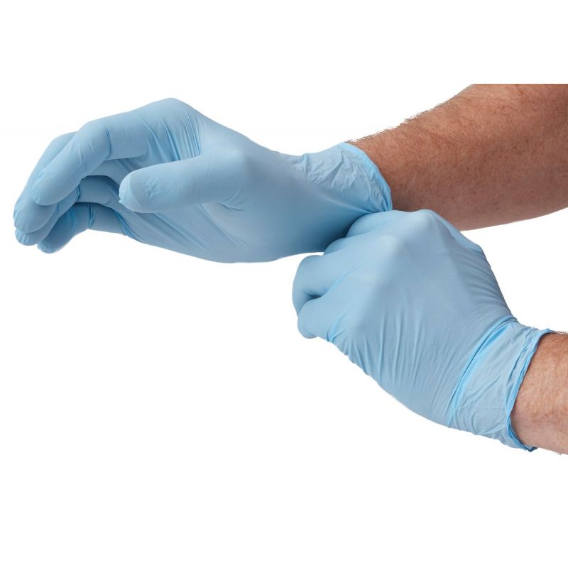 West Chester Protective Gear Posi Shield Nitrile Disposable Glove L, Blue