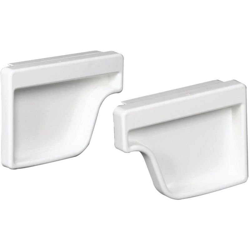 Amerimax Traditional K-Style Gutter End Cap White