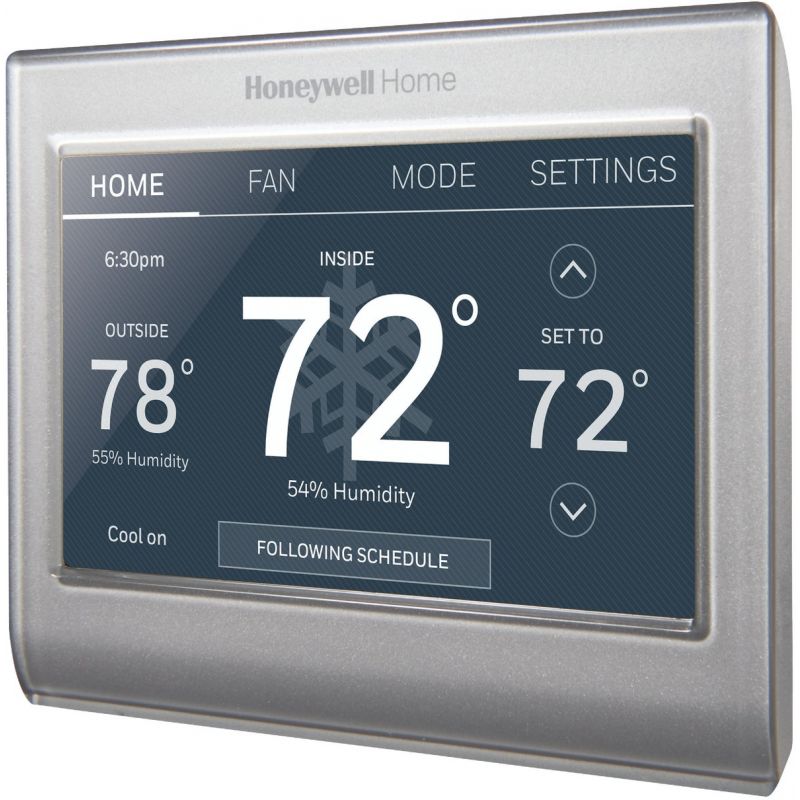 Honeywell Home WiFi Smart Color Thermostat Silver Metallic