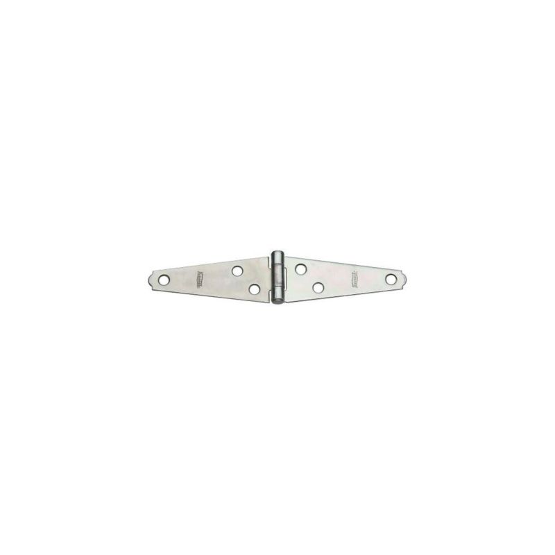 National Hardware N127-449 Strap Hinge, 1-3/16 in W Frame Leaf, 0.056 in Thick Leaf, Steel, Zinc, Fixed Pin