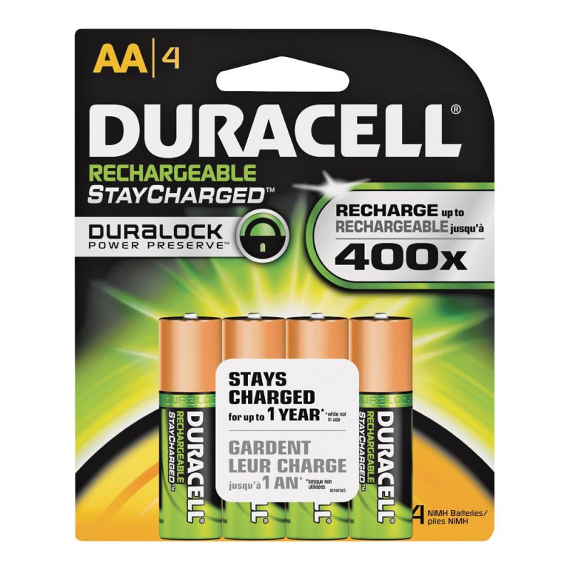 Duracell 66155 Battery, 2000 mAh, AA Battery, Nickel-Metal Hydride, Rechargeable