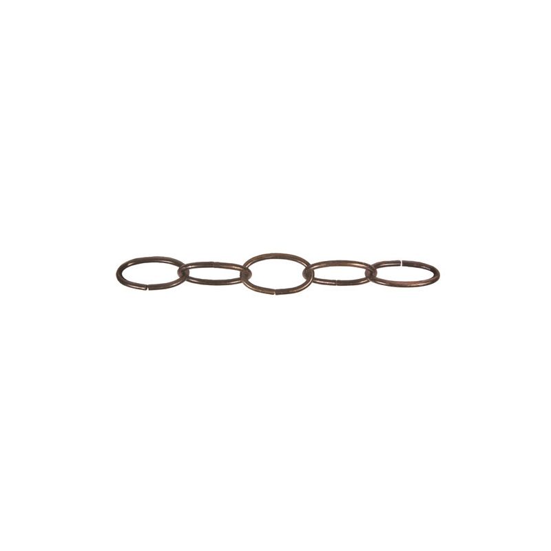 Ben-Mor 51084 Decorative Oval Chain, #10, 45 lb Working Load, Aged Bronze