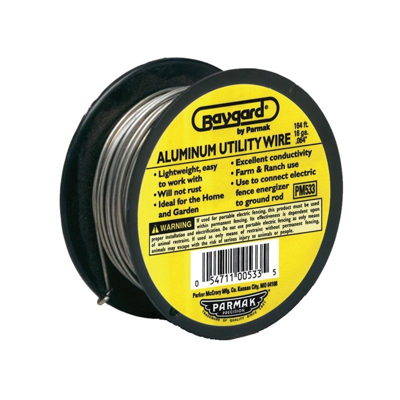 Parmak 533 Electric Fence Wire, 16 ga Wire, Aluminum Conductor, 164 ft L
