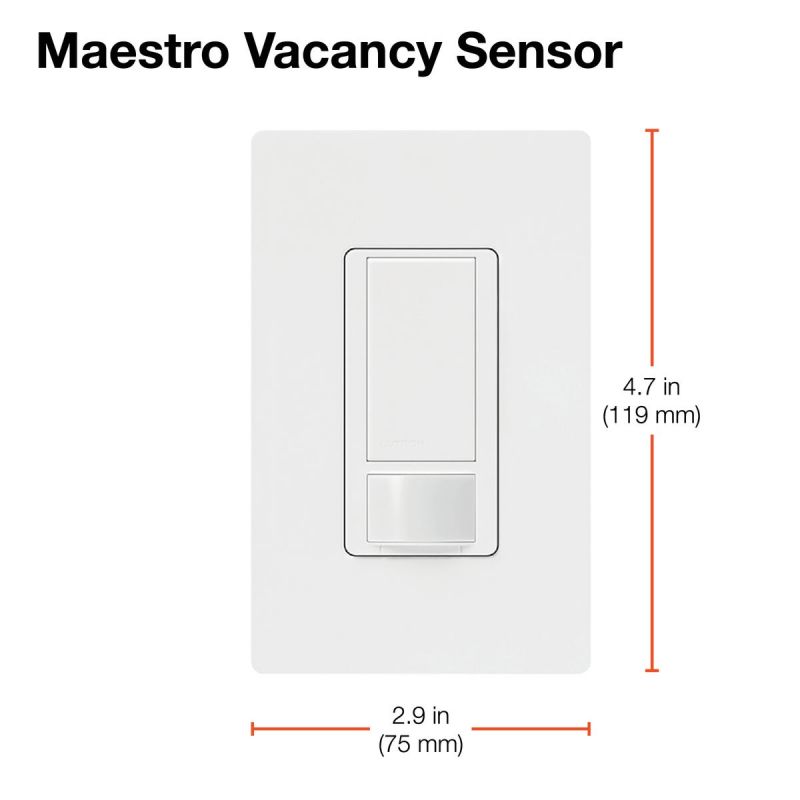 Lutron Maestro Occupancy Sensor Switch White