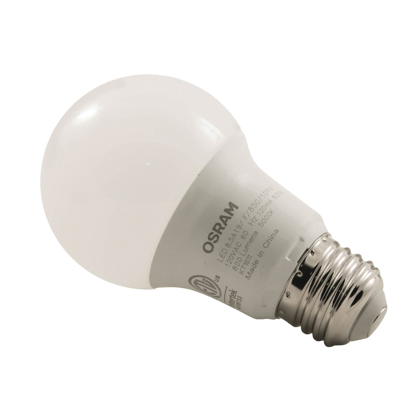 Buy Sylvania 79284 LED Bulb, General Purpose, A19 Lamp, 60 W Equivalent, E26 Lamp Base, Bright White Light