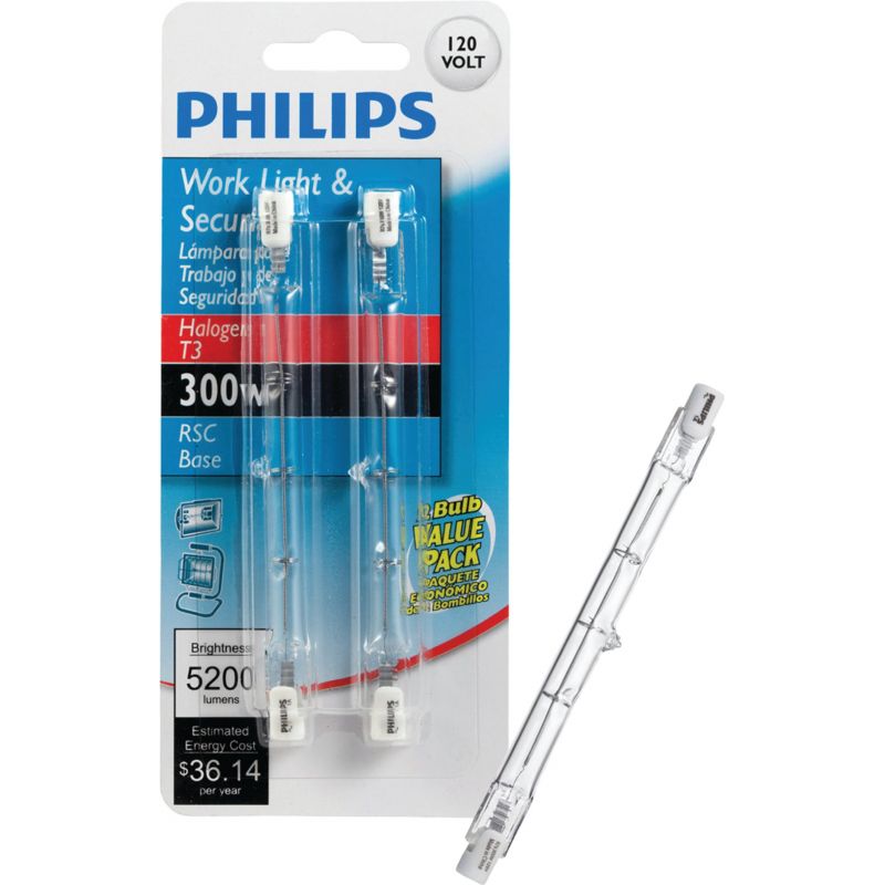 Philips T3 120V Double Ended Halogen Light Bulb