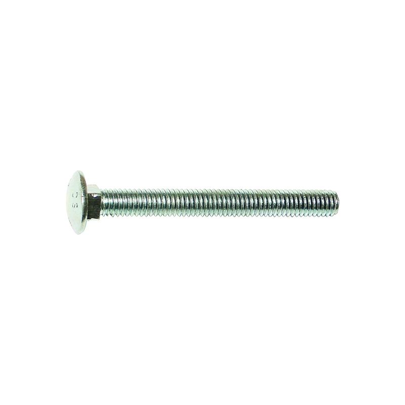 MIDWEST FASTENER 01145 Carriage Bolt, 1/2-13 in Thread, NC Thread, 4 in OAL, Zinc, 2 Grade