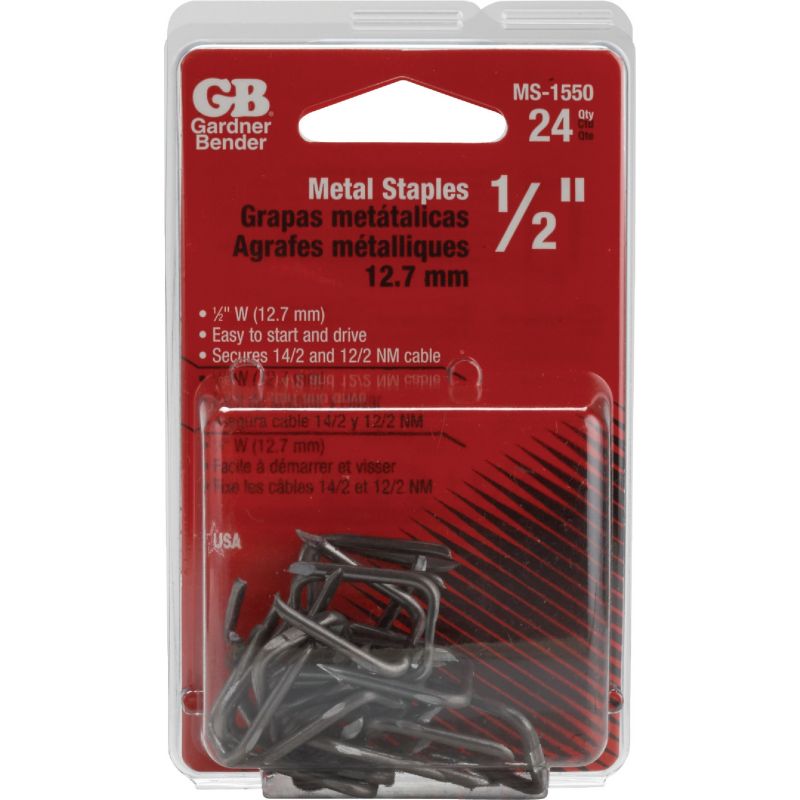Gardner Bender Carbon Steel Cable Staple 1/2 In. X 15/16 In., Metallic