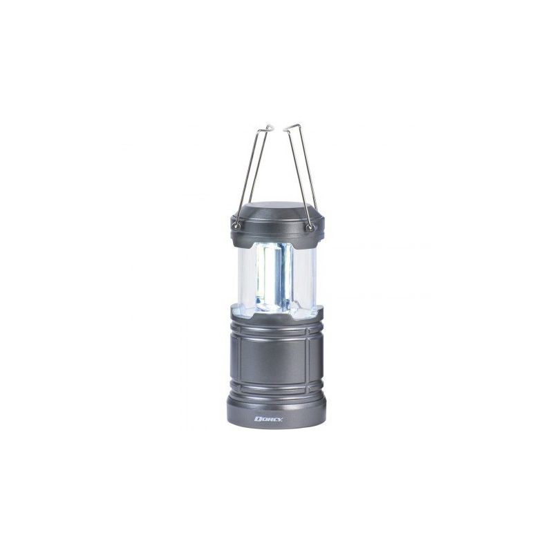 Dorcy 41-6527 Pop-Up COB Lantern, AA Battery, LED Lamp, 500 Lumens Lumens, Black/Gray Black/Gray
