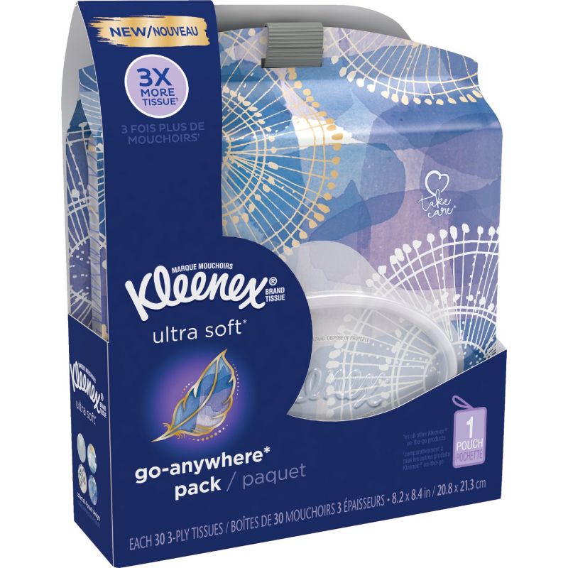 Kleenex Ultra Soft Go-Anywhere Facial Tissues 30 Ct., White