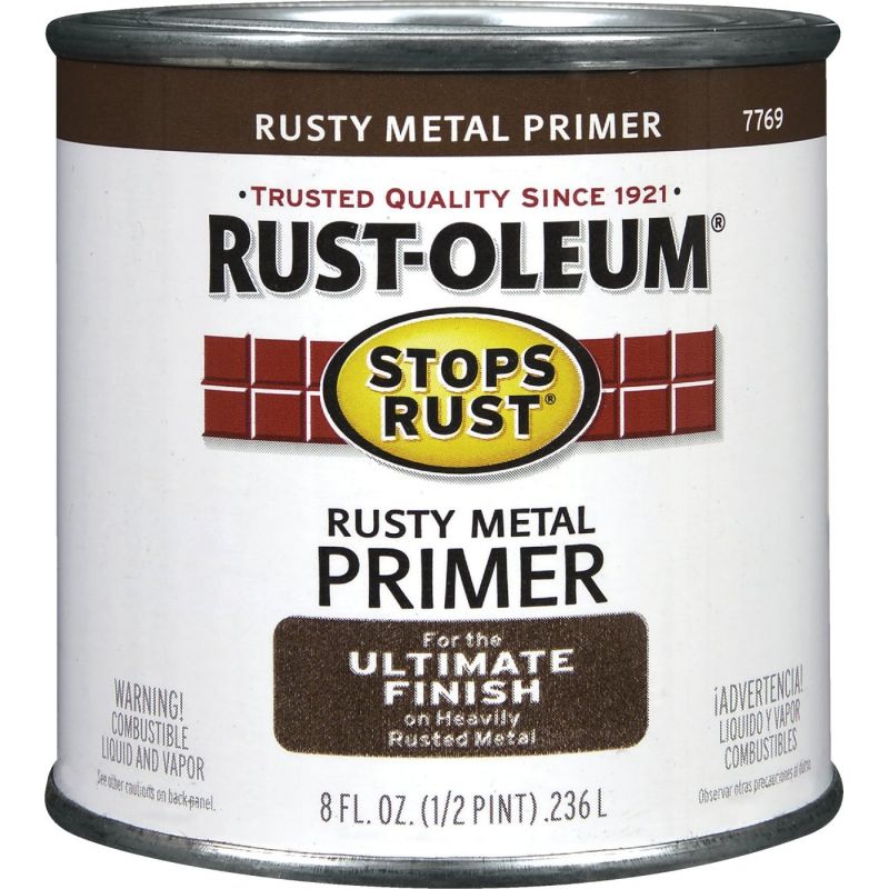 Rust-Oleum Stops Rust Rusty Metal Primer 1/2 Pt., Red/Brown
