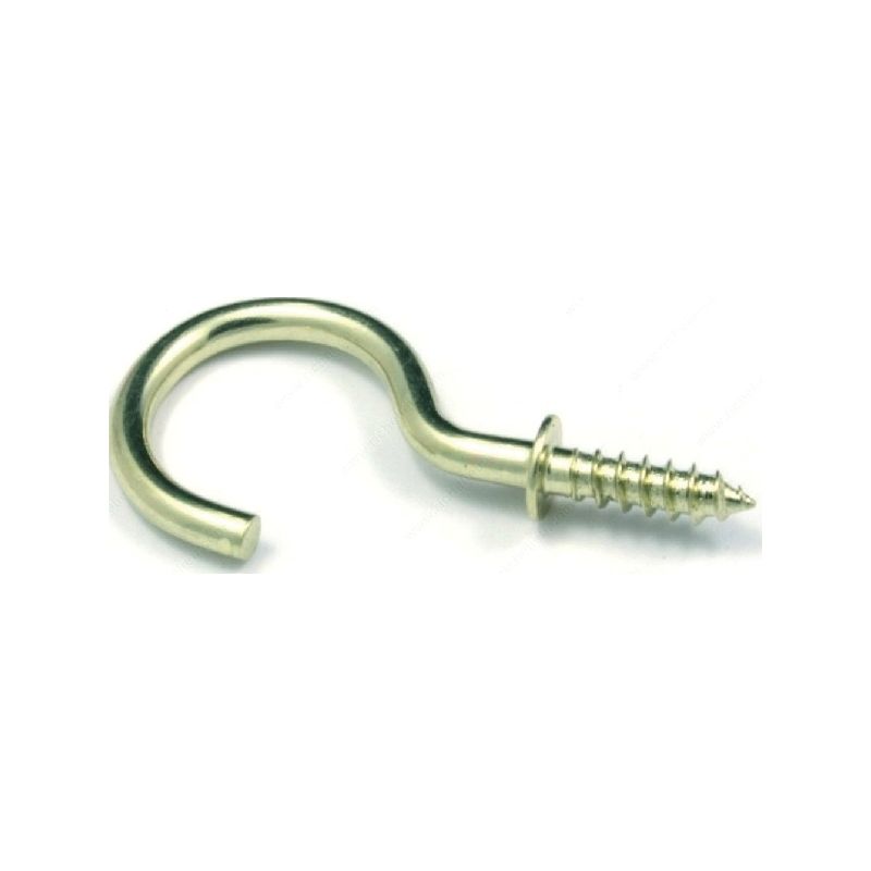Reliable CHB34MR Cup Hook, 3/4 in L, Metal, Brass