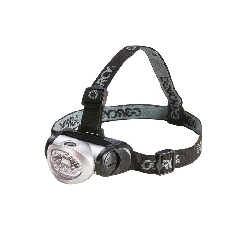 Dorcy 41-2095 Headlight, AAA Battery, LED Lamp, 32 Lumens, 15 m Beam Distance, 8 hr Run Time, Silver Silver