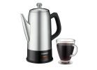 Cuisinart PRC-12N Classic Percolator, 12 Cup Capacity, 1000 to 1500 W, Stainless Steel, Silver, Knob Control 12 Cup, Silver