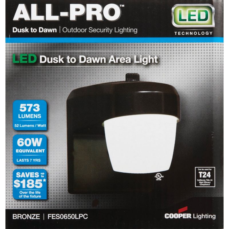 All-Pro LED Patio &amp; Outdoor Area Light Fixture Bronze