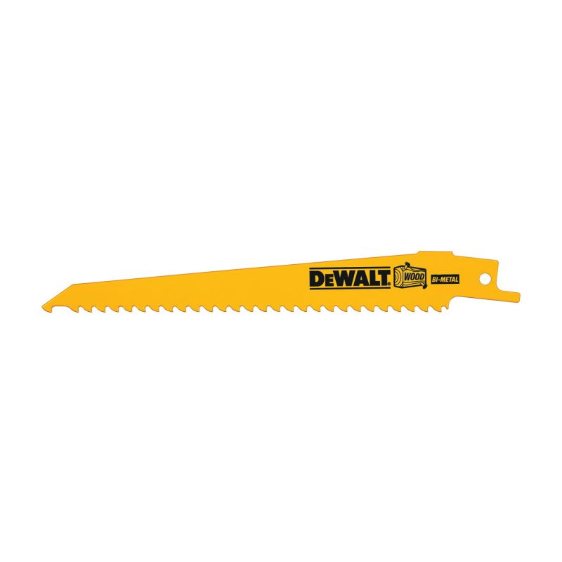 DeWALT DW4801 Reciprocating Saw Blade, 3/4 in W, 6 in L, 3 TPI Yellow