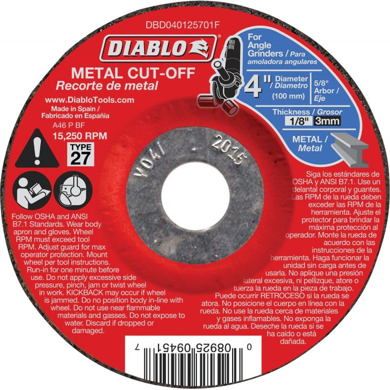 Diablo Type 27 Metal Cut-Off Wheel