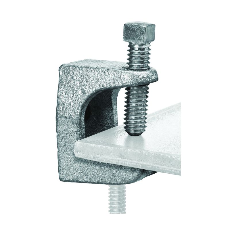 SuperStrut Z502-10 Beam Clamp, Iron, Silver, Electro-Plated Silver