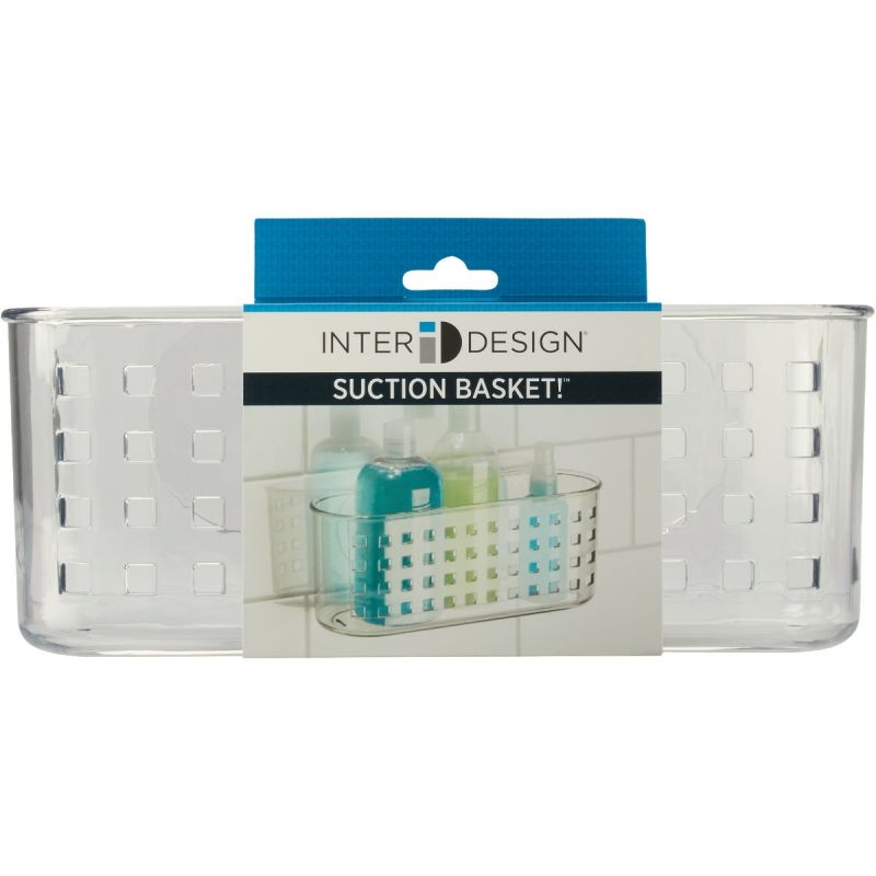 iDesign Suction Shower Basket Clear