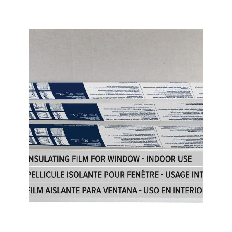 Climaloc CI12285 Insulating Shrink Film, 64 in W, 0.6 mil Thick, 25 ft L, Vinyl, Clear Clear