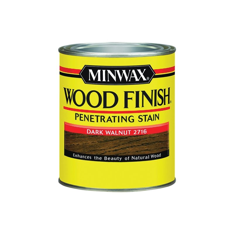 Minwax 70012444 Wood Stain, Dark Walnut, Liquid, 1 qt, Can Dark Walnut