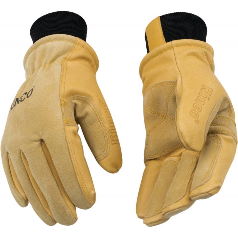 Kinco Men&#039;s Premium Suede Pigskin Winter Work Glove XL, Golden